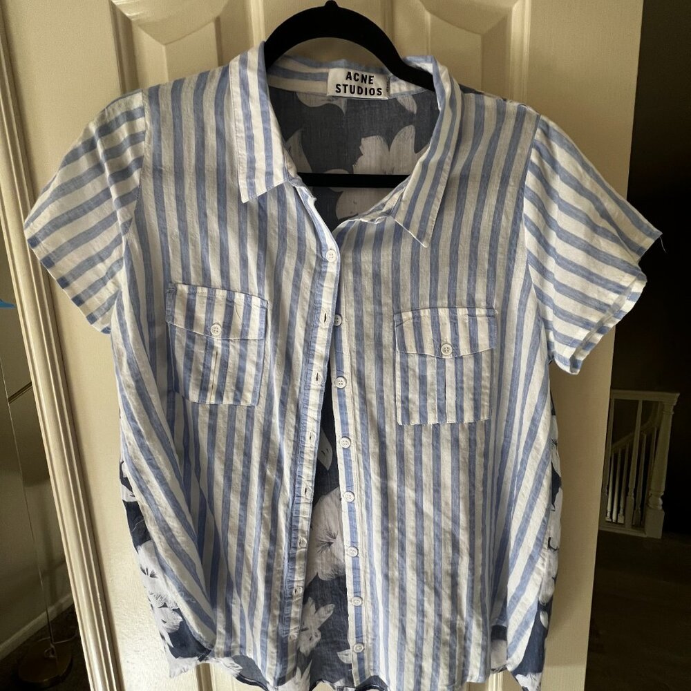 Acne Studios Mixed Print Button Down - image 5